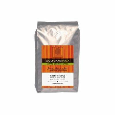 Wolfgang Puck Coffee Ground Chef's Reserve Estate Grown, 2 lbs - live love eat...and drink great coffee! Rich, smooth and aromatic. coffee pot coffee beans creme caramel pods coffee maker k cups mamaica me crazy decaf caffinated caribou blue mountain