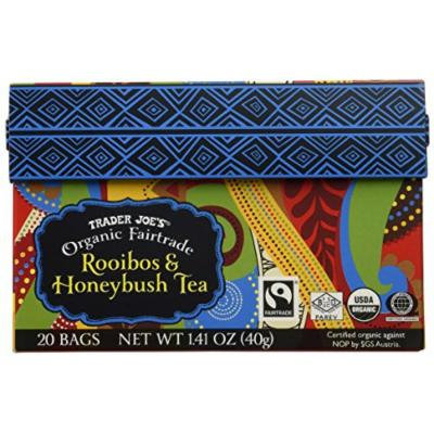Trader Joe's Organic Fairtrade African Rooibos Honeybush Red Tea 20 Bags Herbal