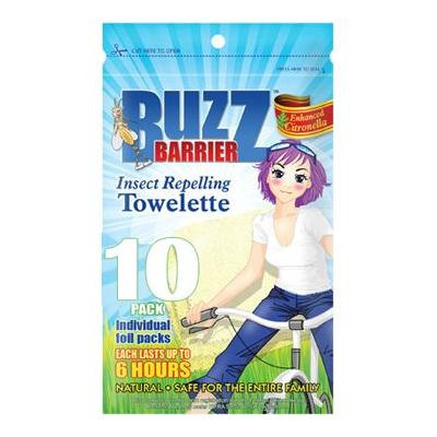 Mosquito Repelling Towelette Wipes - 100% DEET Free and Chemical Free. Patented Swiss Technology, University Tested - Individually Packaged (10 Pack)