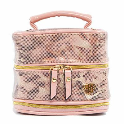 PurseN Prima Weekender Jewelry Case (Small, Metallic Blush)