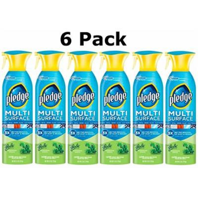 Pledge Multi Surface Cleaner Spray with Glade Shimmering Spruce 9.7 OZ (6 Pack)