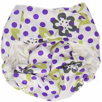 CuteyBaby That's a Wrap Diaper Cover, Purple Lime Floral, Large