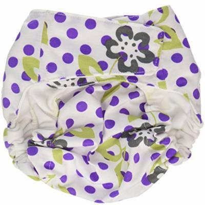 CuteyBaby That's a Wrap Diaper Cover, Purple Lime Floral, Large