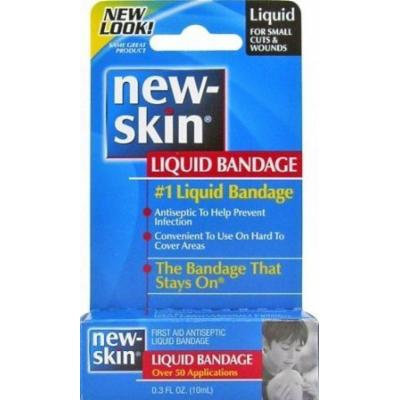 (4 Pack) New-Skin Liquid Bandage, First Aid Liquid Antiseptic, Over 50 Applications, 0.3 Fluid Ounce