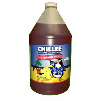 Chillee Snow Cone Syrup, Strawberry, 128 Ounce (pack of 4)