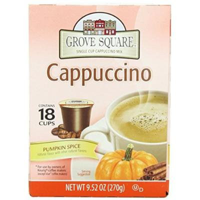 Grove Square Cappuccino, Pumpkin Spice, 18 Single Serve Cups