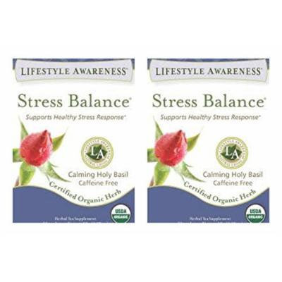 Lifestyle Awareness Stress Balance Calming Holy Basil Caffeine Free Tea 20 teabags PACK OF 2