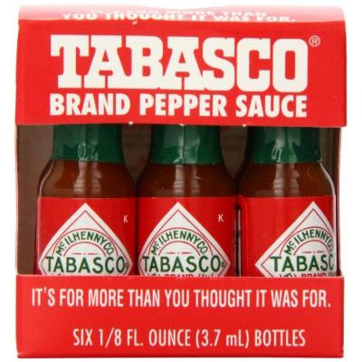 Tabasco Pepper Sauce Miniature Travel Pack, 6 Count (Pack of 24)