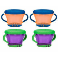 Nuby Snack Keeper - 4 Pack (Orange/Purple)