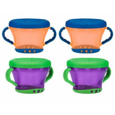 Nuby Snack Keeper - 4 Pack (Orange/Purple)