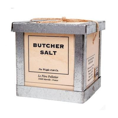 Butcher Salt Pere Pelletier Salt from France in Wood Box 17.6 oz