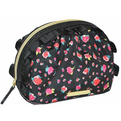 Betsey Johnson Mini Ruffle Cosmetic Make Up Bag Purse Pouch