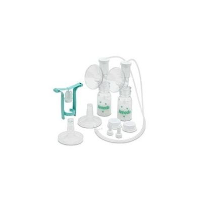Dual HygieniKitTM Milk Collection System with One-Hand Manual Breast Pump Adapter and Flexishield Areola Stimulators