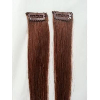 18inches 2pcs Clip In Human Hair Extensions #6 Medium Chestnut Brown