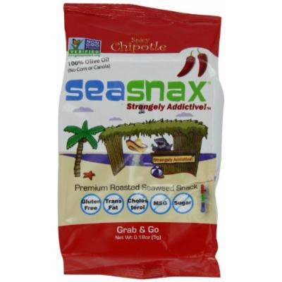 SeaSnax Grab and Go Roasted Seaweed Snack, Spicy Chipotle, 0.18-Ounce (Pack of 6)