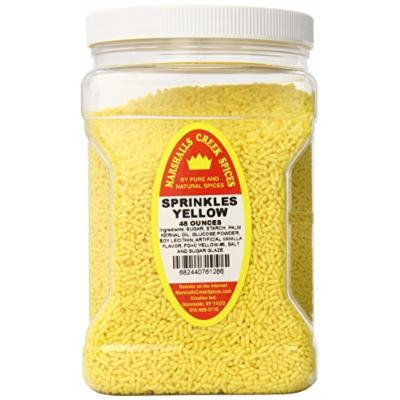 Marshalls Creek Spices Family Size Sprinkles, Yellow, 48 Ounce