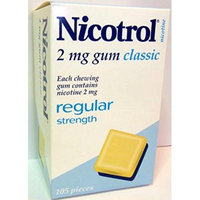 Nicotrol Gum 2 mg Classic Flavor 12 Boxes 105 Pieces
