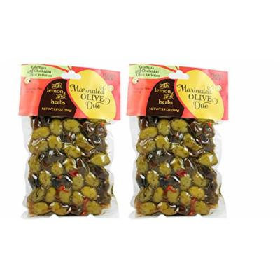 Trader Joes Marinated Olive Duo with Lemon and Herbs (2 Pack), 8.8 OZ each