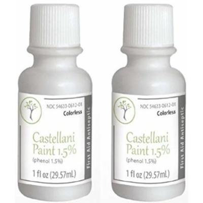 Castellani Paint Phenol 1.5 Percent Modified Colorless First Aid Antiseptic Agent - 1 Oz (Pack of 2)