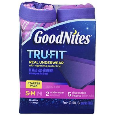 Huggies Goodnites Trufit Underwear for Girls, Starter Pack Size S-m