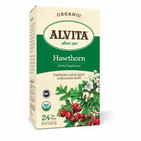 Alvita Teas Organic Herbal Tea Bags - Hawthorn Berry - 24 Bags ( 6 BOXES)
