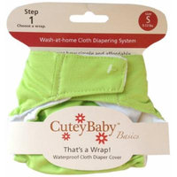 CuteyBaby That's a Wrap Diaper Cover, Solid Lime, Large