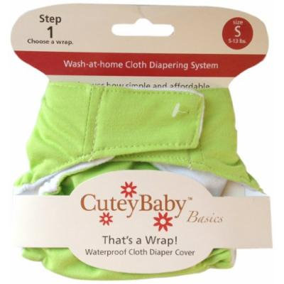 CuteyBaby That's a Wrap Diaper Cover, Solid Lime, Large