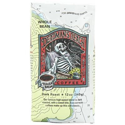 Raven's Brew Whole Bean Deadman's Reach,Dark Roast 12-Ounce Bags (Pack of 1)