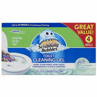 Scrubbing Bubbles Glade Rainshower Toilet Cleaning Gel, 4 Count