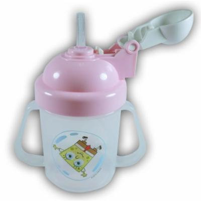 SpongeBob Training Cup / Gravity Free 240ml/8oz PP (Includes Bubble-Straw) / Pink