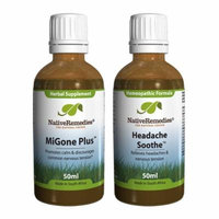 Native Remedies Headache Soothe and MiGone Plus ComboPack