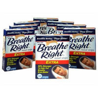 Breathe Right Nasal Strips, Extra, 10ct (Pack of 8)