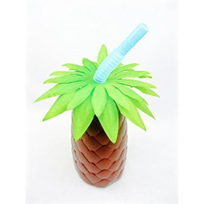 Luau Pineapple Sipper Cup (Blue Straw)