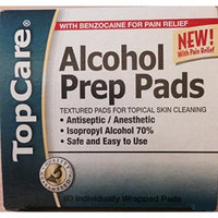 2 BOXES-Topcare Alcohol Prep Pads, with 6% Benzocaine for Pain Relief (2 Boxes)