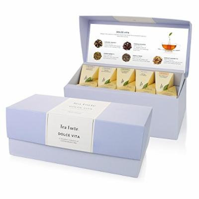 Tea Forté® DOLCE VITA Presentation Box Sampler with 20 Handcrafted Pyramid Tea Infusers - Indulgent Dessert Teas