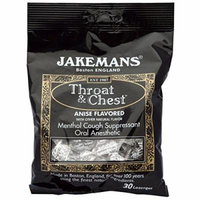 Jakeman's: Throat & Chest Anise Flavored Lozenges, 30 ct (10 Pack)