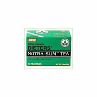Extra Strength Dieters' Nutra-Slim Tea Triple Leaves Brand - 12 Tea Bags