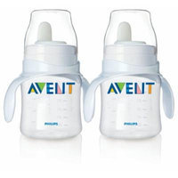 Philips Avent BPA Free Classic Bottle to First Cup Trainer, 2 Pack - Clear