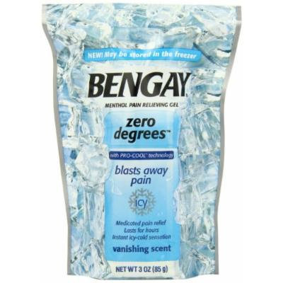 Bengay Zero Degrees, Menthol Pain Relieving Gel, Vanishing Scent, 3 Ounce