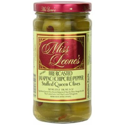 Miss Leone's Stuffed Queen Olives, Chipotle, 12-Ounce Jars (Pack of 3)