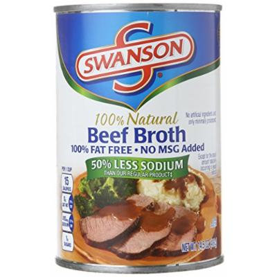 Campbell's Swanson 50% Less Sodium Broth, Beef