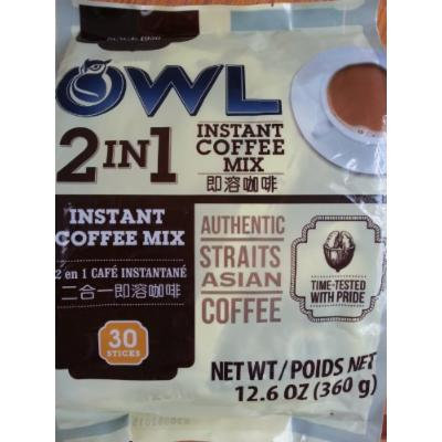 OWL 2 in 1 Instant Coffee Mix 30 Sticks ( 12.6oz , 360 G)
