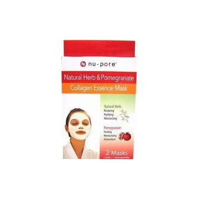 3 Packs of Nu-pore Natural Herb & Pomegranate Collagen Essence Mask 2 Per Box a Lot of 6 Total