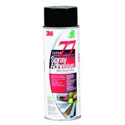 3M Super 77 Spray Adhesive Low VOC< 25% Clear, 24 fl oz can net wt 18.0 oz (Pack of 1)