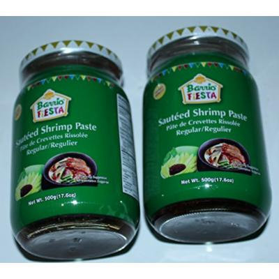 Barrio Fiesta Ginisang Bagoong Sauted Shrimp Paste Regular Pack of Two 17 Oz Per Jar