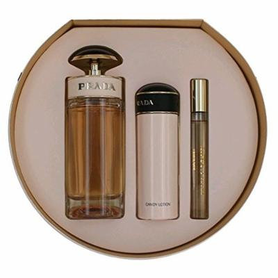 Prada Candy L'eau by Prada, 3 Piece Gift Set for Women with 2.7 oz round