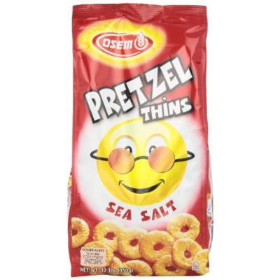 Osem Pretzels Thins, Sesame Coated, 12.35 Ounce (Pack of 9)