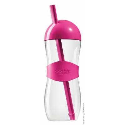 Water Bobble Beverage Cup with Straw, 22-Ounce, Magenta