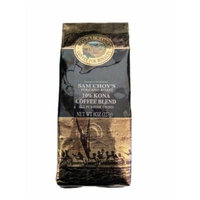 Royal Kona - Sam Choy's Volcano Roast - 10% Kona Coffee Blend - All Purpose Grind -3 Bags - 8 Oz. Bag each #Z3