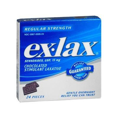 EX-LAX CHOCOLATE LAXATIVE 24Tablets